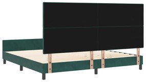Estrutura de Cama vidaXL Verde Escuro 200x200 cm Veludo
