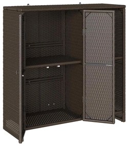 Armário de Armazenamento Castanho 100 x 36 x 102 cm de Rattan