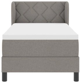 Cama Box com Colchão Taupe 80x200 cm Tecido