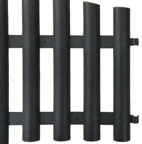 Bordas de relvado 17 pcs 10 m PP antracite