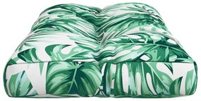 Almofadão para sofá de paletes 70x40x12 cm tecido padrão folhas