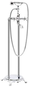 Torneira de pé para banheira aço inoxidável 99,5 cm prateado
