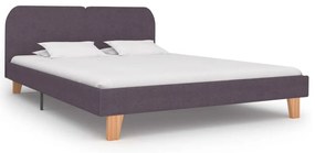 vidaXL Estrutura de cama 180x200 cm tecido cinzento-acastanhado