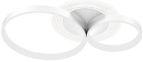 HOMCOM Candeeiro de Teto LED 40W Candeeiro Moderno com Iluminação LED 3000K/4000K/6500K 59x38x7,4 cm Branco | Aosom Portugal