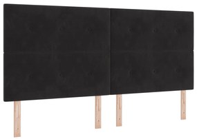 Cama vidaXL Preta 200x200 cm Veludo