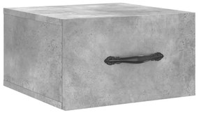 Mesas de cabeceira parede 2 pcs 35x35x20 cm cinza cimento