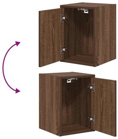 Armários de garagem 2pcs derivados de madeira carvalho castanho