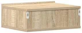 Mesa cabeceira suspensa 2 pcs derivados madeira carvalho sonoma