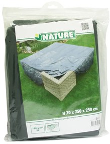 Capa p/ mobiliário de jardim mesa/cadeiras baixas 250x250x70 cm