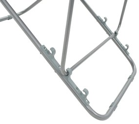 Cadeiras de praia dobráveis 2 pcs aço e tecido oxford cinzento