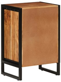 Armário de casa de banho 40x30x60 cm acácia maciça e ferro