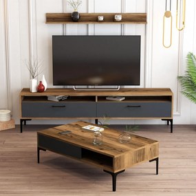 Conjunto de Mobiliário para Sala de Estar Istanbul – Nogueira e Antrac