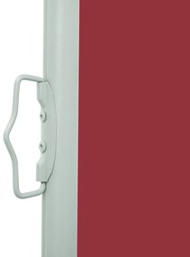 Toldo lateral retrátil para pátio 170x300 cm vermelho