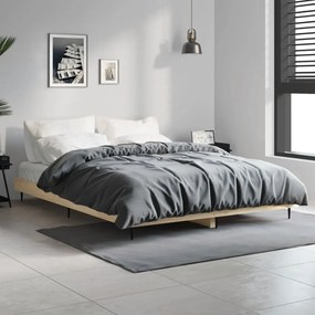 Estrutura cama s/ colchão derivados de madeira carvalho sonoma