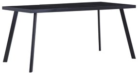 Mesa de jantar 180x90x75 cm vidro temperado preto