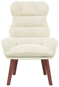 Poltrona Relaxante em Veludo Creme