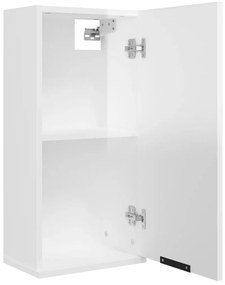 Armário de parede casa de banho 32x20x67 cm branco brilhante