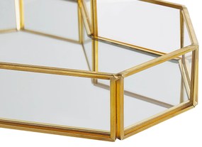 Bandeja decorativa com efeito espelhado dourado PONTIVY Beliani