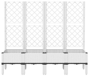 Vaso/floreira de jardim c/ treliça 160x40x142 cm PP branco
