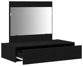 Mesa de Maquilhagem Suspensa Carvalho Preto 83x40x70 cm