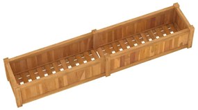 Canteiro elevado 150x30x25 cm madeira de teca maciça