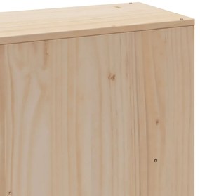 Cama com estante sem colchão 200x200 cm pinho maciço