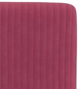 Cadeiras de jantar 6 pcs veludo vermelho tinto