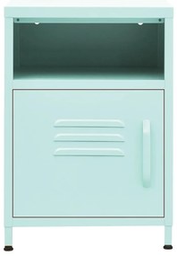 Mesa de cabeceira 35x35x51 cm aço verde-hortelã