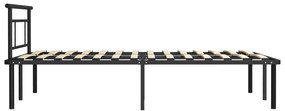 Estrutura de cama 120x200 cm metal preto