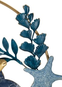 PAINEL DE FERRO DE PAREDE MARINHA 77X5X63 CM MULTICOLORIDO