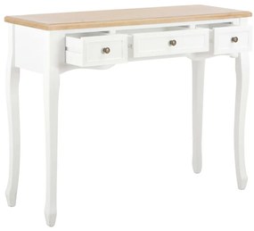 Toucador/mesa consola com 3 gavetas branco
