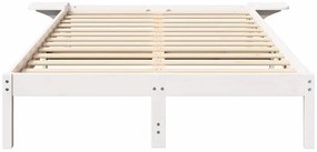 Estrutura de cama com mesas de cabeceira Branco 140 x 190 cm