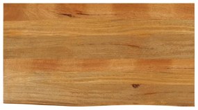 vidaXL Tampo de mesa c/ borda viva 120x60x2,5 cm mangueira maciça