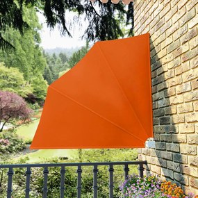 Toldo lateral dobrável para varanda 140x140 cm terracota