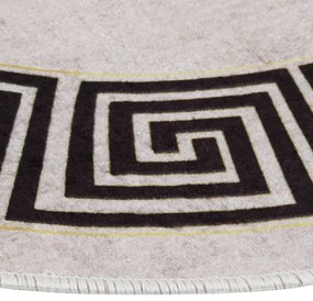 Tapete lavável antiderrapante φ120 cm bege-claro