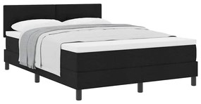 Cama Box Spring com Colchão Preta 140x200 cm Tecido