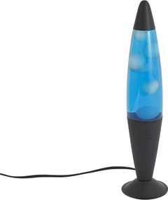 Candeeiro de Lava Azul com Cera Branca incl. LED - Lava Fundida