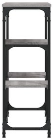 Mesa consola 89,5x28x76 cm derivados de madeira cinzento sonoma
