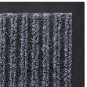 Tapete cinzento para porta em PVC 90 x 60 cm