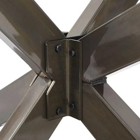 Pé de mesa de jantar em formato de aranha, preto, 150x78x(72-73) cm, a