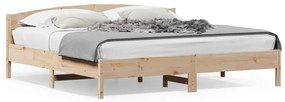 Estrutura de cama com cabeceira 180x200 cm pinho maciço