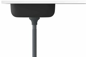 Lava-louça cozinha + escorredor 800x600x155mm aço inox prateado