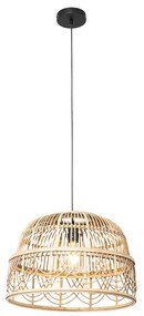 LED Candeeiro suspenso inteligente rattan 44 cm incl. Wifi G95 - Michelle Oriental