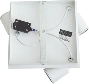Foco de casa de banho moderno quadrado branco 3 luzes IP44 - Ducha