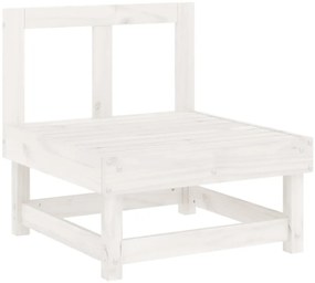 10 pcs conjunto lounge de jardim pinho maciço branco