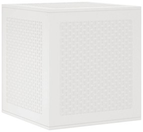 Baú de Armazenamento Exterior Branco 55x53x57 cm PP