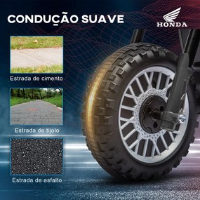 HOMCOM Mota Elétrica com Licença Honda CRF450RL para Crianças acima de