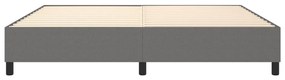 Estrutura de cama sem colchão 200x200 cm tecido cinzento-escuro