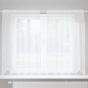 vidaXL Cortina de Renda com cortinas Branco 150 x 160 cm Poliéster