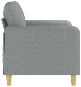 Sofá de 2 lugares em tecido 120 cm cinzento-claro